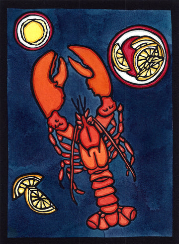 Lobster - Original Linocut
