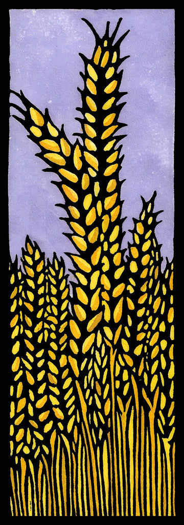 Wedding Wheat - Original Linocut