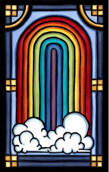 Rainbow - Original Linocut
