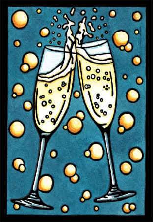 Celebrate Original Linocut