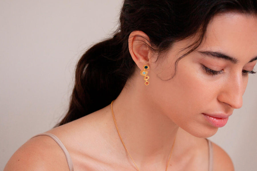 Favorita Colors in Gold - Earrings - Medium Studs