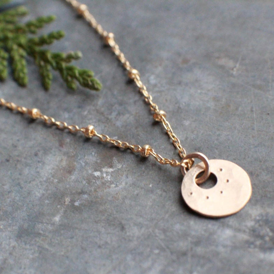 Gold Tiny Coin Necklace
