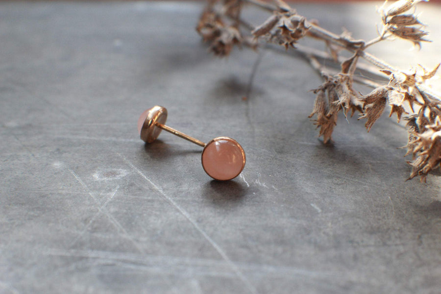 Rose Quartz Studs