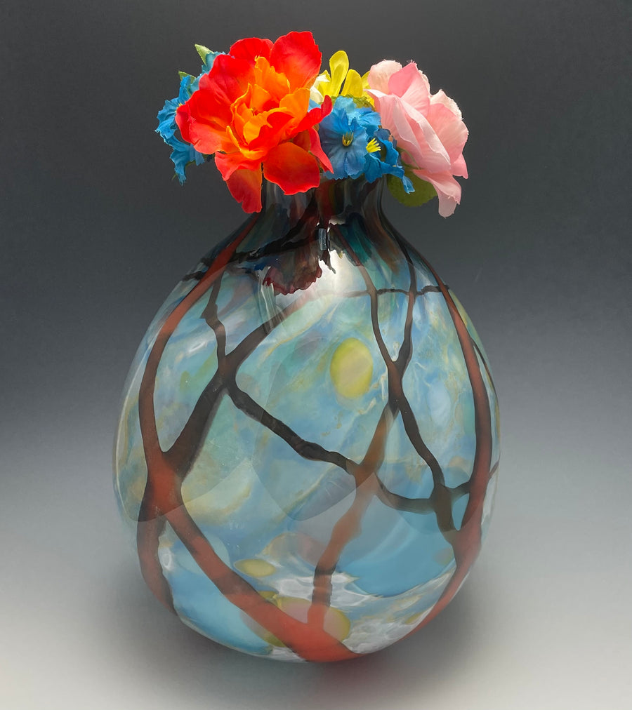 Red Vine Wrap Vase #151