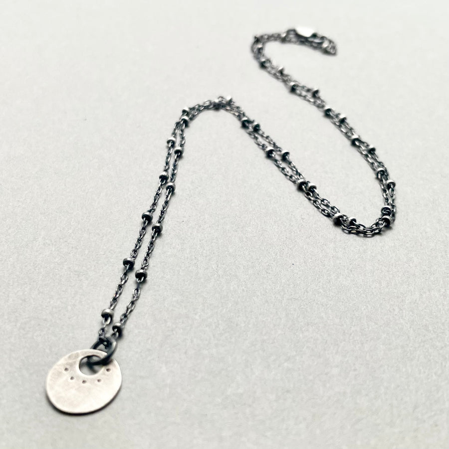 Silver Tiny Coin Necklace