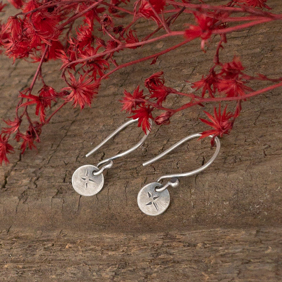 Silver Tiny Lumiere Coin Earrings