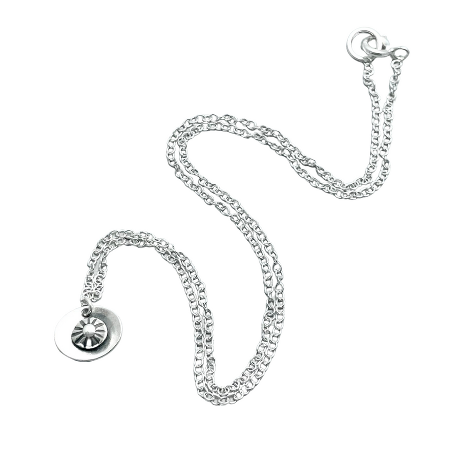 Necklace - Oval with Silver Button