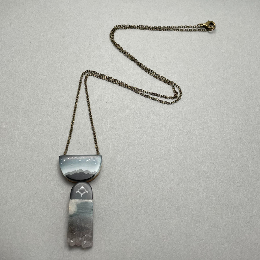 Necklace with Crystal - Bone Hills