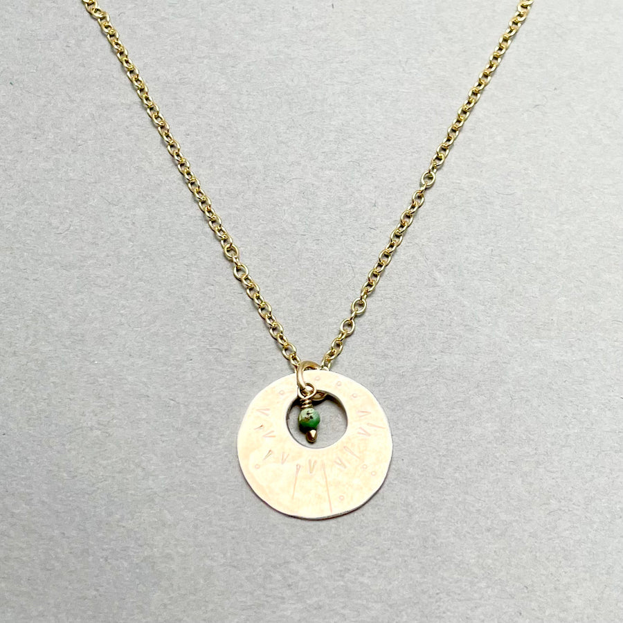 Soleil Coin and Turquoise Necklace