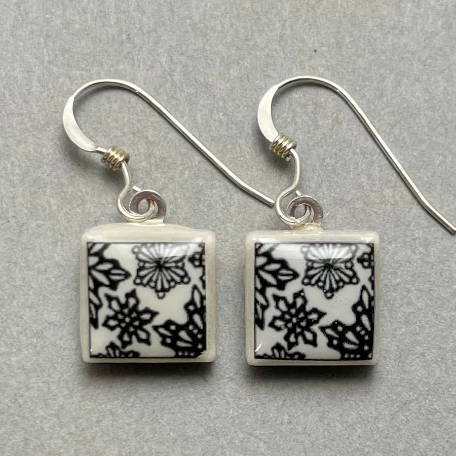 Earrings - Square - Snowflakes