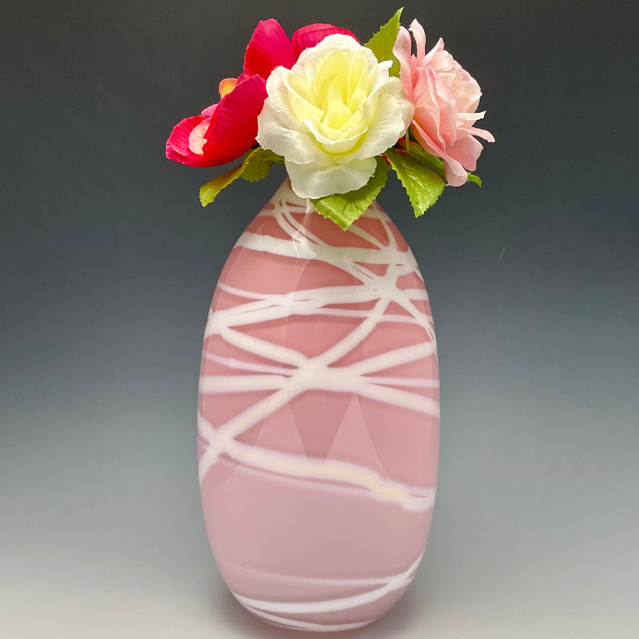 Pink and Linen Vase #43