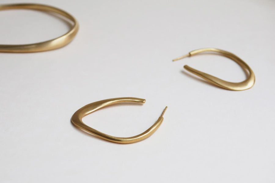 Forge in Gold - Earrings - Hoops - Large