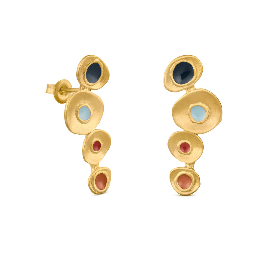 Favorita Colors in Gold - Earrings - Medium Studs