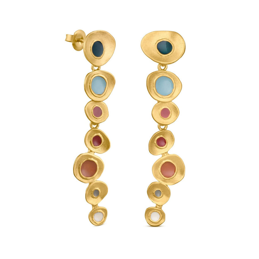 Favorita Colors in Gold - Earrings - Long Studs