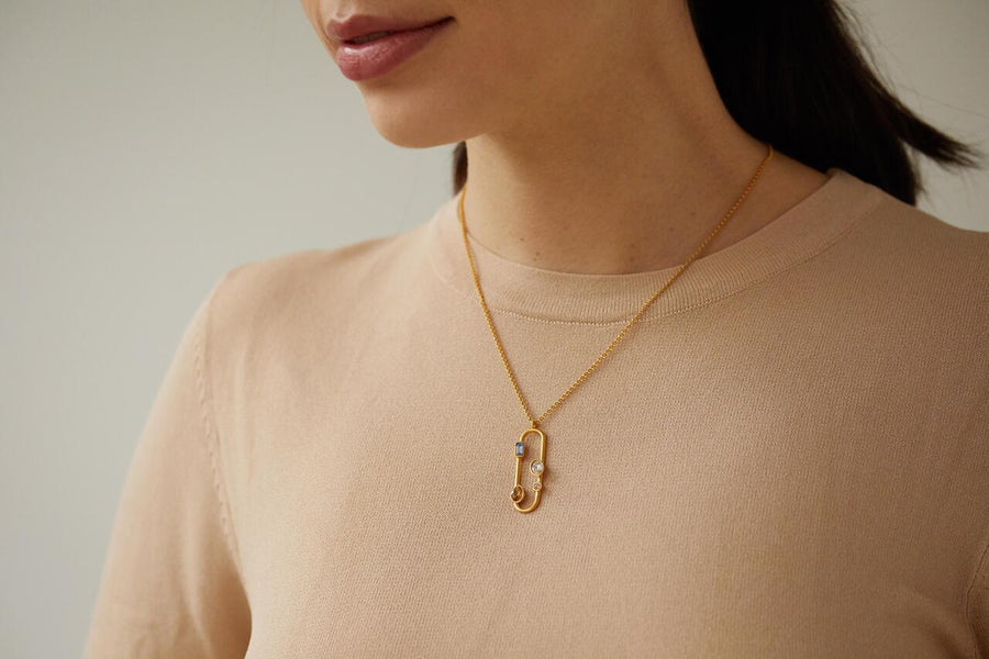 Medes - Necklace - Small Link Pendant