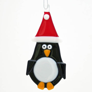 Penguin with Santa Hat Ornament